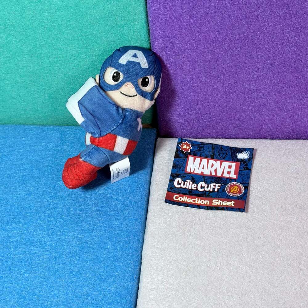 Marvel Cutie Cuff Captain America Earth's Mightiest Series Plush Slap Bracelet